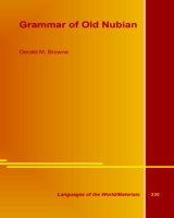 Grammar of Old Nubian