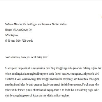 On the Origins and Futures of Nubian Studies